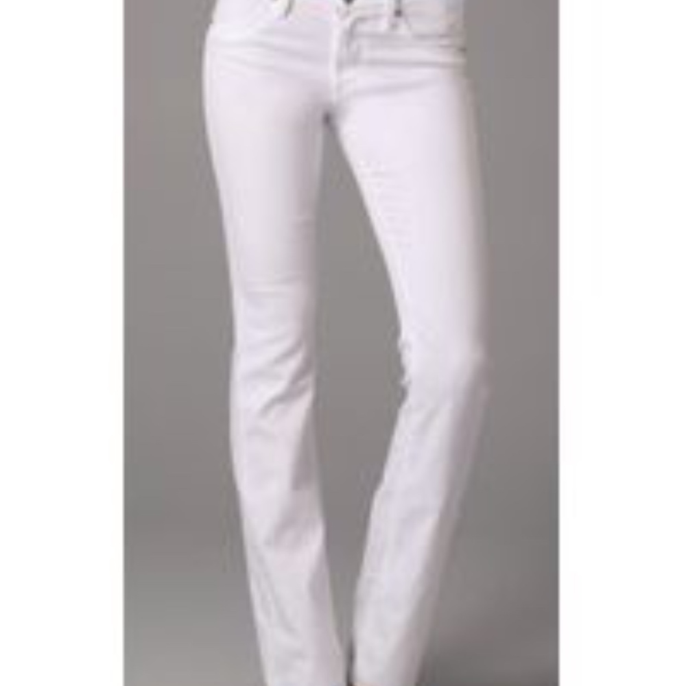 Slightly flared Paige white jeans